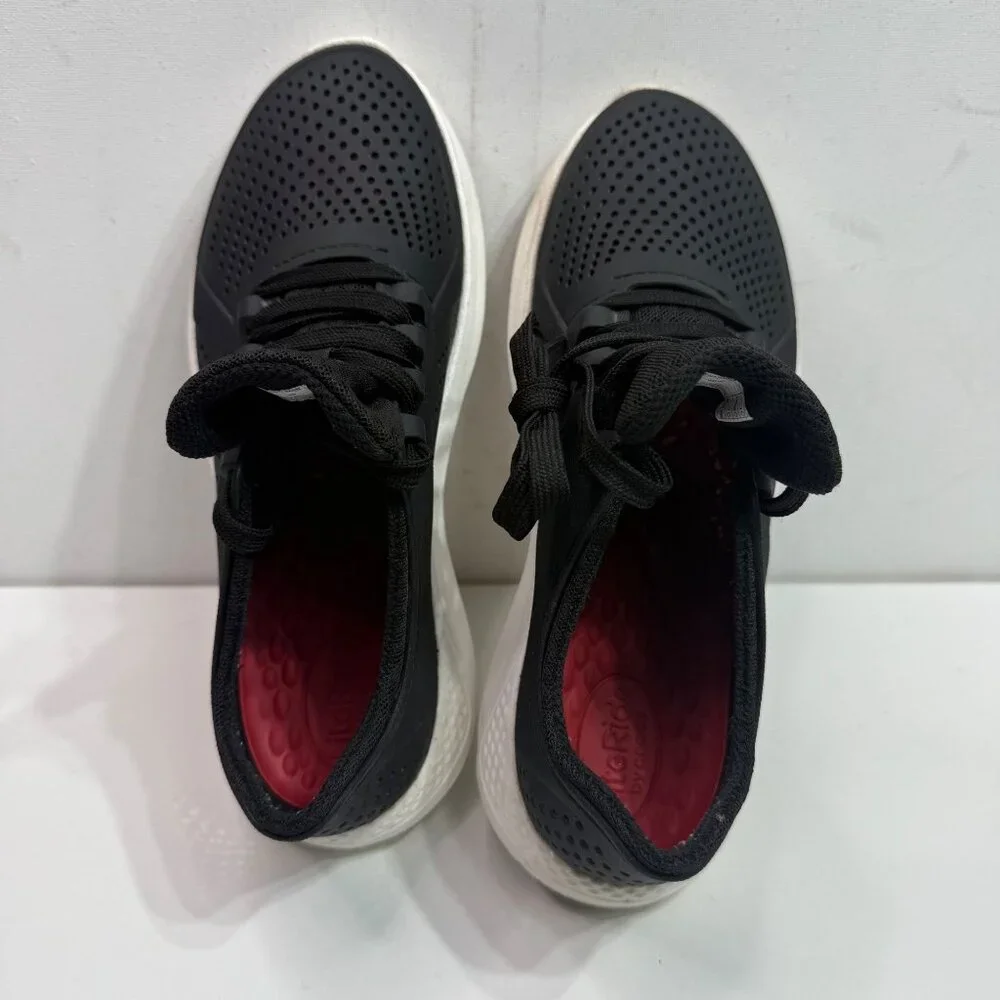 Crocs Womens Size 8 LiteRide Black Sneakers Casual Athletic Shoes - Picture 6 of 9